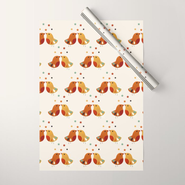 Little Festive Birds Wrapping Paper Gallery Image 1