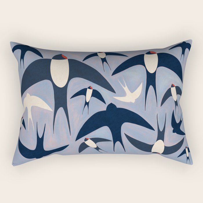 Swallows Rectangular Pillow Gallery Image 1