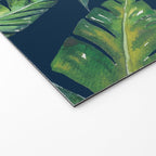 Jungle Leaves, Banana, Monstera, Blue Welcome Mat Gallery Image 2