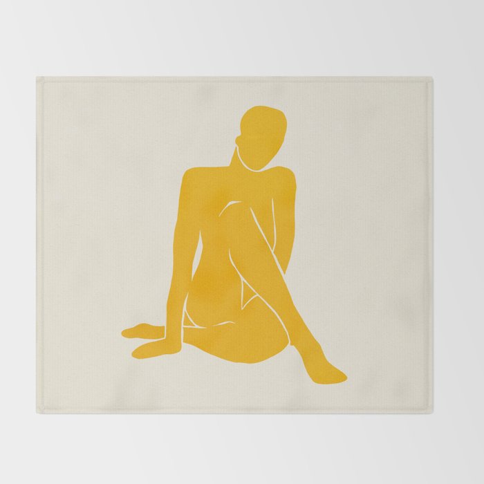 Nude III: Tulip Yellow Edition Throw Blanket Gallery Image 2
