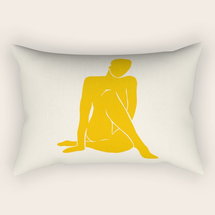 Nude III: Tulip Yellow Edition Rectangular Pillow Gallery Image 1