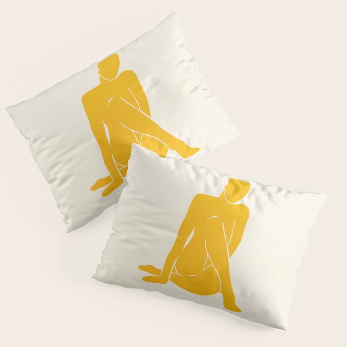 Nude III: Tulip Yellow Edition Pillow Sham Gallery Image 3