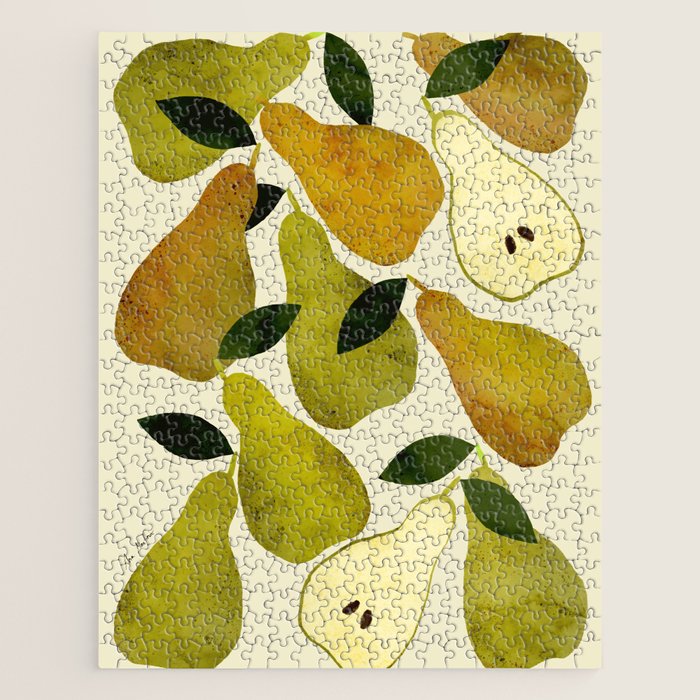 mediterranean pears watercolor Jigsaw Puzzle Gallery Image 1