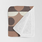 Geometric Repeats 2 Inspired by PANTONE 17 1230 Mocha Mousse Throw Blanket Gallery Image 3