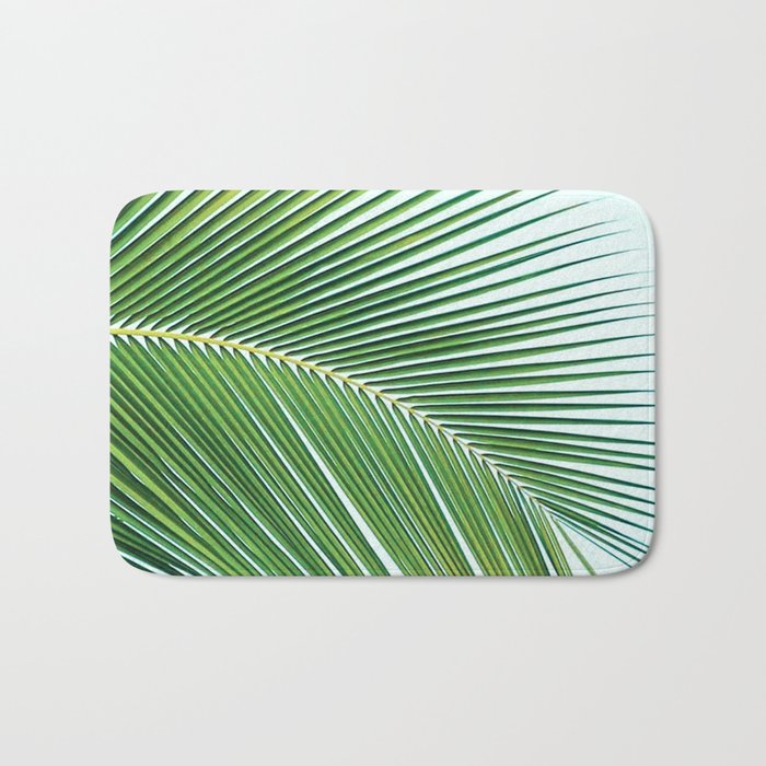Palm leaf - greenery Bath Mat Gallery Image 1