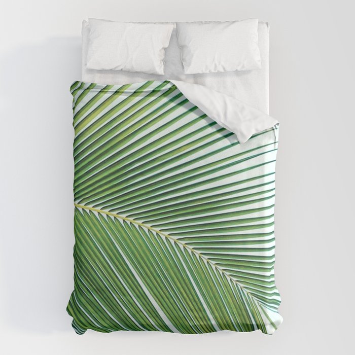 Palm leaf - greenery Duvet Cover Gallery Image 1