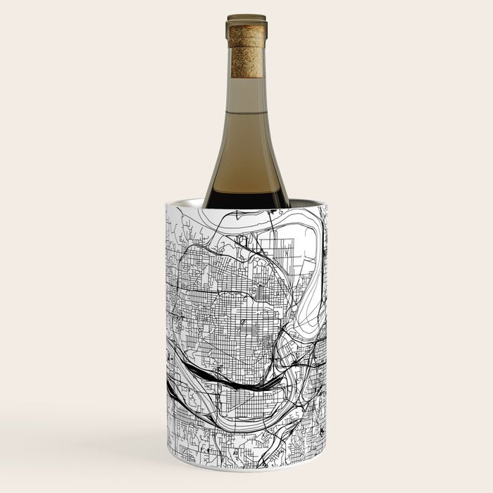 Kansas City White Map Wine Chiller Gallery Image 2