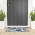 Philadelphia toile blue indigo Welcome Mat Gallery Image 3