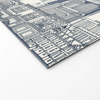 Philadelphia toile blue indigo Welcome Mat Gallery Image 2