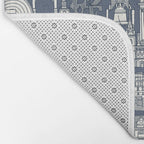 Philadelphia toile blue indigo Bath Mat Gallery Image 2