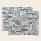 Philadelphia toile blue indigo Placemat Gallery Image 1