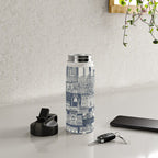 Philadelphia toile blue indigo Water Bottle Gallery Image 4