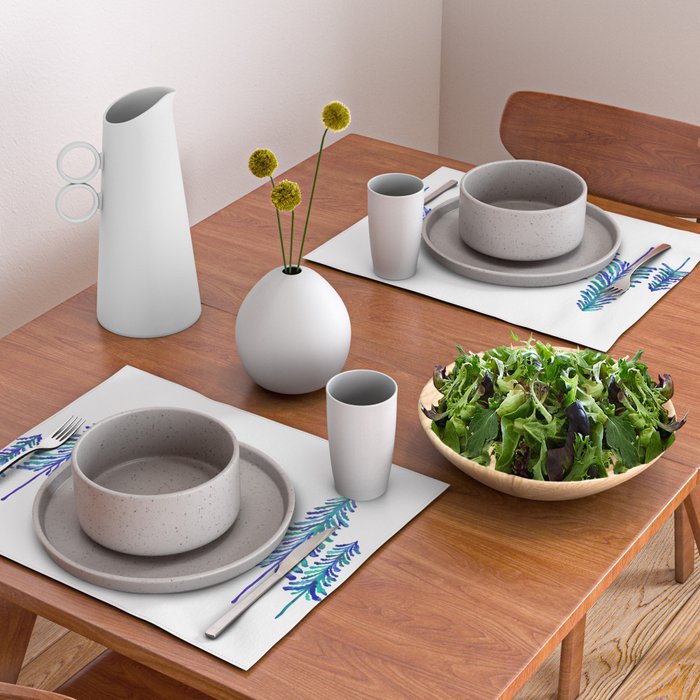 Pine Trees â Navy & Turquoise Palette Placemat Gallery Image 2