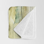 Mountains and River Watercolor Landscape abstract Throw Blanket Gallery Image 3
