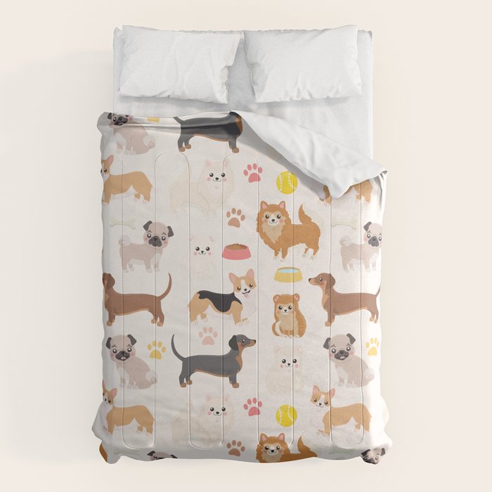 Cute Dog Pattern Comforter Gallery Image 1