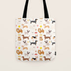 Cute Dog Pattern Tote Bag Gallery Image 1