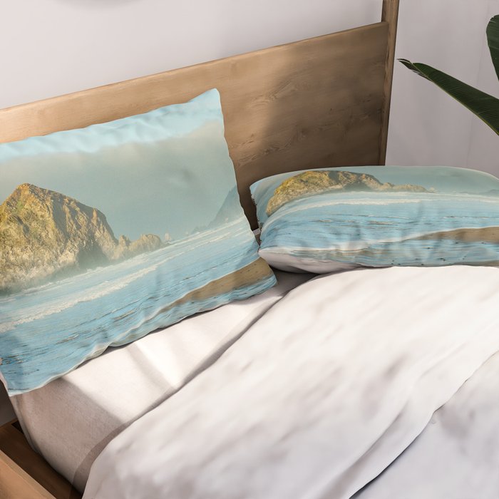 Cannon Beach Oregon, Haystack Rock Pillow Sham Gallery Image 2