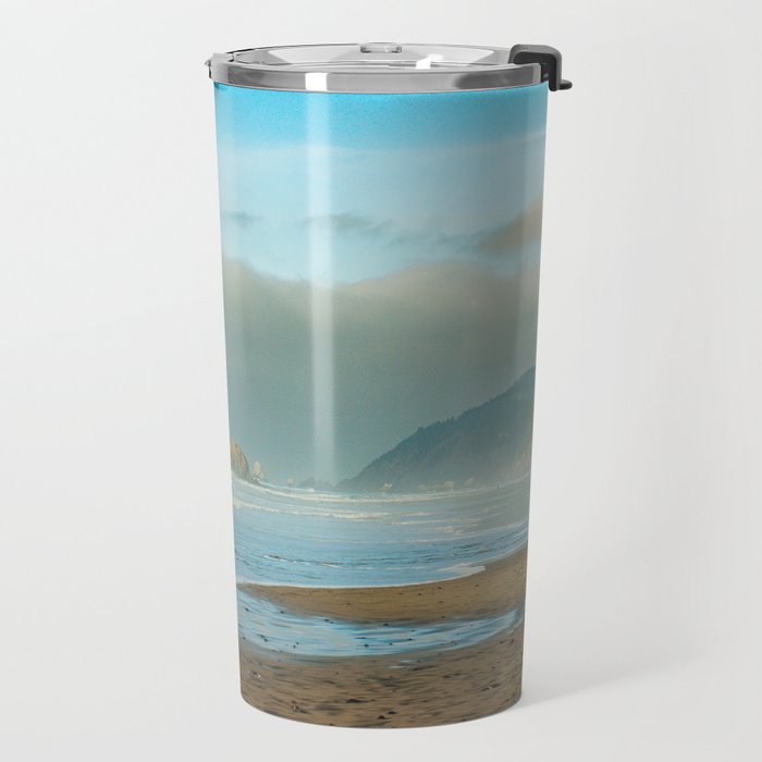 Cannon Beach Oregon, Haystack Rock Travel Mug Gallery Image 2
