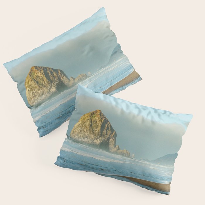 Cannon Beach Oregon, Haystack Rock Pillow Sham Gallery Image 3