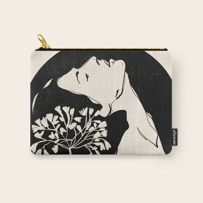 Gentle Beauty 9 Line Drawing Carry All Pouch Gallery Image 1