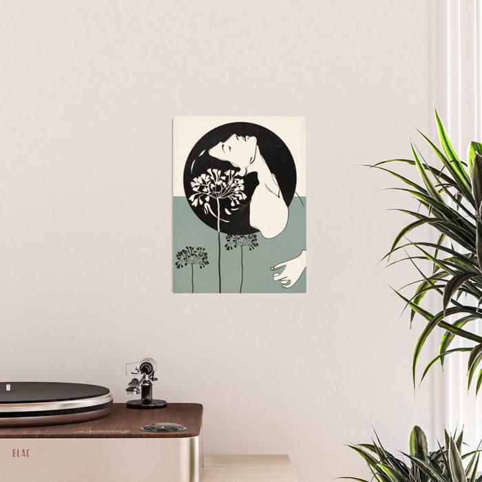 Gentle Beauty 9 Line Drawing Poster Gallery Image 2