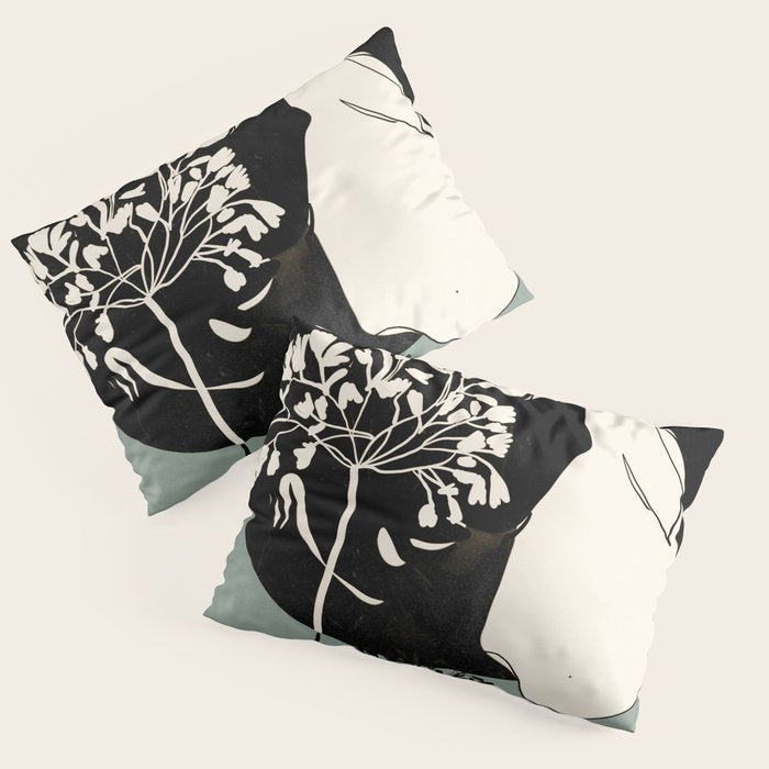 Gentle Beauty 9 Line Drawing Pillow Sham Gallery Image 1