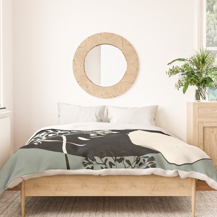 Gentle Beauty 9 Line Drawing Duvet Cover Gallery Image 3