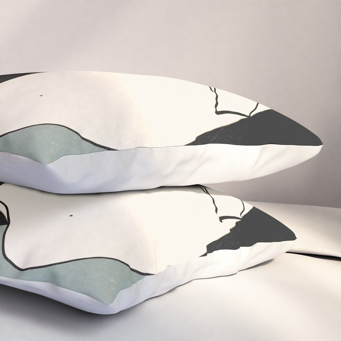 Gentle Beauty 9 Line Drawing Pillow Sham Gallery Image 3