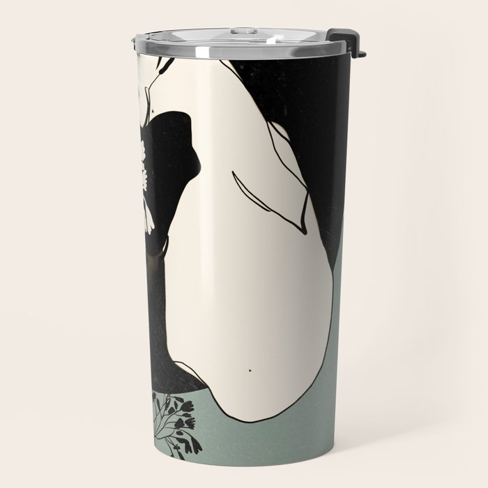 Gentle Beauty 9 Line Drawing Travel Mug Gallery Image 2