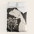 Gentle Beauty 9 Line Drawing Comforter Gallery Image 6