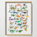 Colorful dinosaur alphabet Serving Tray Gallery Image 1