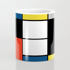 Piet Mondrian - Large Composition A with Black, Red, Gray, Yellow and Blue, 1930 Artwork Coffee Mug Gallery Image 4