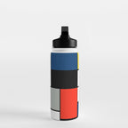 Piet Mondrian - Large Composition A with Black, Red, Gray, Yellow and Blue, 1930 Artwork Water Bottle Gallery Image 3