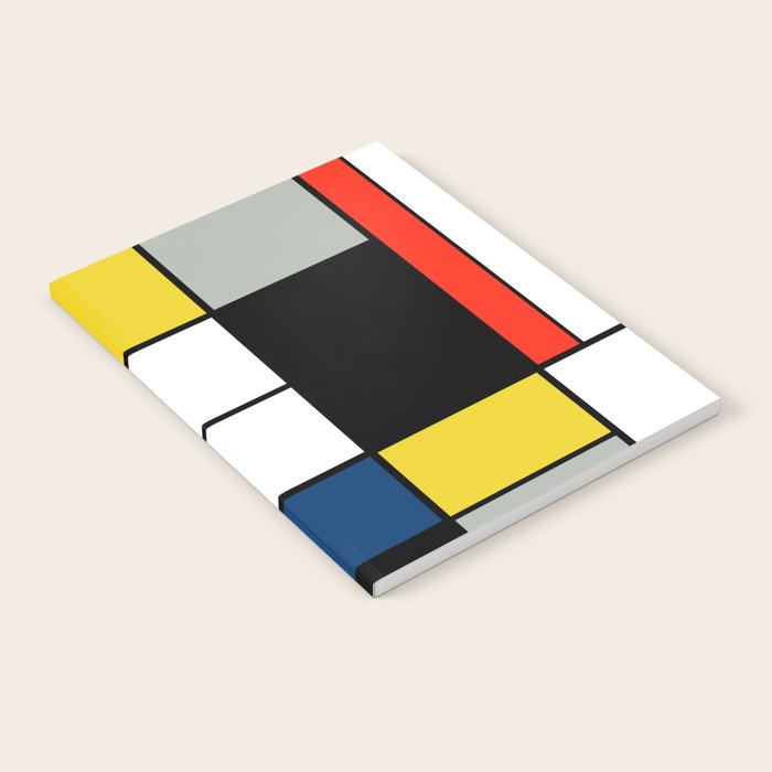 Piet Mondrian - Large Composition A with Black, Red, Gray, Yellow and Blue, 1930 Artwork Notebook Gallery Image 1