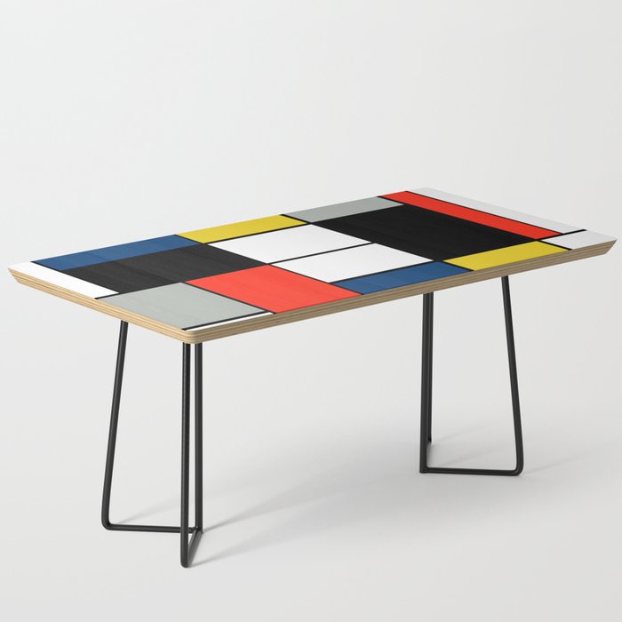Piet Mondrian - Large Composition A with Black, Red, Gray, Yellow and Blue, 1930 Artwork Coffee Table Gallery Image 1