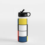Piet Mondrian - Large Composition A with Black, Red, Gray, Yellow and Blue, 1930 Artwork Water Bottle Gallery Image 1