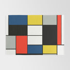 Piet Mondrian - Large Composition A with Black, Red, Gray, Yellow and Blue, 1930 Artwork Rug Gallery Image 2