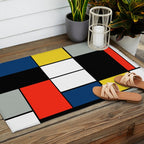 Piet Mondrian - Large Composition A with Black, Red, Gray, Yellow and Blue, 1930 Artwork Outdoor Rug Gallery Image 2