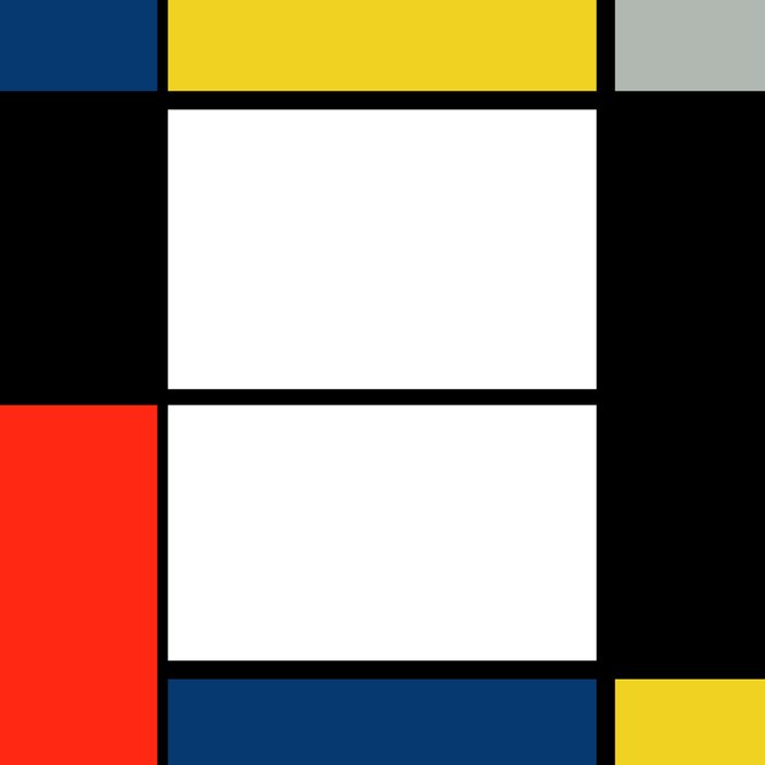 Piet Mondrian - Large Composition A with Black, Red, Gray, Yellow and Blue, 1930 Artwork Coffee Mug Gallery Image 2