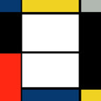 Piet Mondrian - Large Composition A with Black, Red, Gray, Yellow and Blue, 1930 Artwork Coffee Mug Gallery Image 2