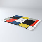 Piet Mondrian - Large Composition A with Black, Red, Gray, Yellow and Blue, 1930 Artwork Rug Gallery Image 3