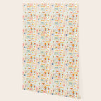 Vintage tropical summer patchwork art pattern Wallpaper Gallery Image 2