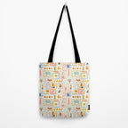 Vintage tropical summer patchwork art pattern Tote Bag Gallery Image 2