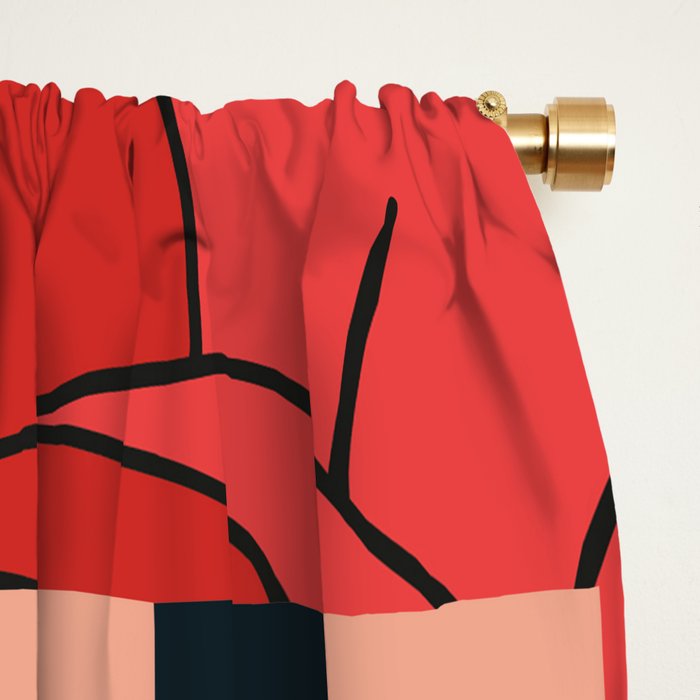 Red Roses Window Curtain Gallery Image 2