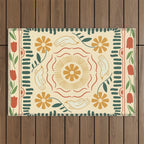 Scandinavian Doves in Winter Colors  Outdoor Rug Gallery Image 1