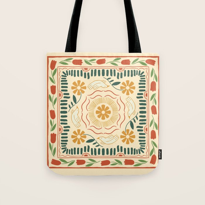 Scandinavian Doves in Winter Colors  Tote Bag Gallery Image 1