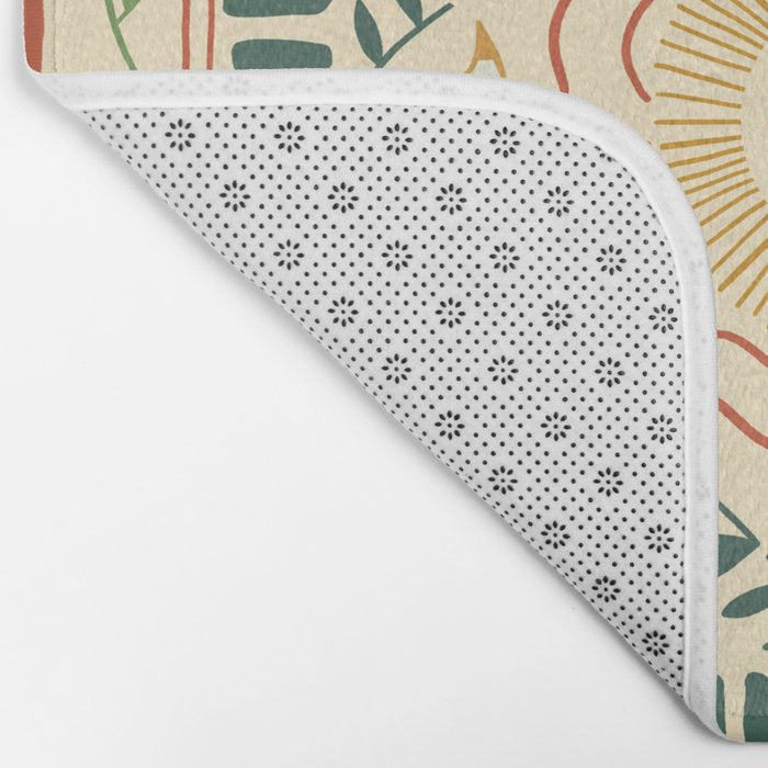 Scandinavian Doves in Winter Colors  Bath Mat Gallery Image 2