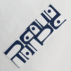 Mid Century Modern Navy Blue and White Abstract Piquet Pattern Yoga Mat Gallery Image 1