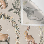 Harvest 2025 Woodland Toile Winter Autumn Animals Forest  Wall Tapestry Gallery Image 3