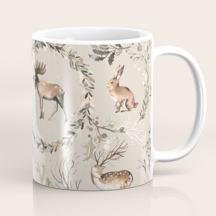 Harvest 2025 Woodland Toile Winter Autumn Animals Forest  Coffee Mug Gallery Image 1